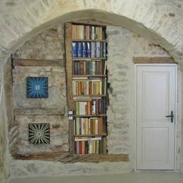 Under medieval vaults at Kunstisalong Allee, Tallinn, Estonia