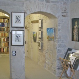 Under medieval vaults at Kunstisalong Allee, Tallinn, Estonia