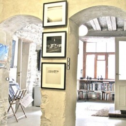 Under medieval vaults at Kunstisalong Allee, Tallinn, Estonia