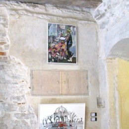 Under medieval vaults at Kunstisalong Allee, Tallinn, Estonia