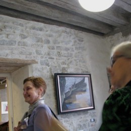 Under medieval vaults at Kunstisalong Allee, Tallinn, Estonia