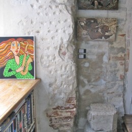 Under medieval vaults at Kunstisalong Allee, Tallinn, Estonia