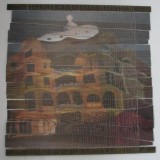 Kenneth Engblom-La pedrera 13, tecnica mista su legno, cm 80x80