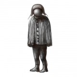 Markus Kasemaa-Figure wearing striped warm jacket with glossy buttons