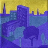 Lars Eriksson-Purple city miniature