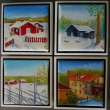 Lars Eriksson-Kuggören in Snow, Winter House, The Wooden Fence, The dam