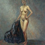 Kristin Irén Dijkman-Nude with red shoes